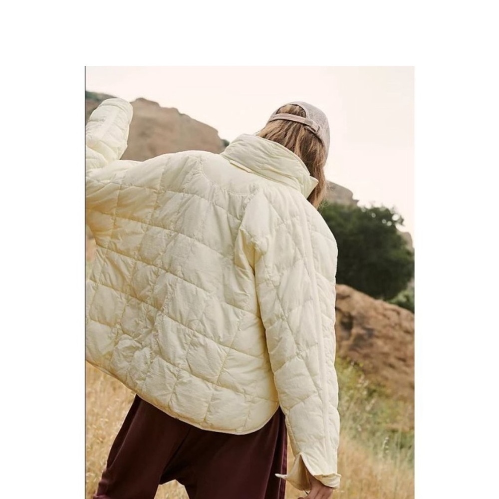 Free People Pippa Packable Puffer Jacket Size XL NWT $198 Cream - Picture 4 of 17